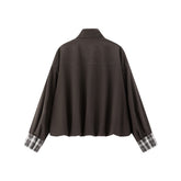 Women's Cropped Jacket with Tulip Hem